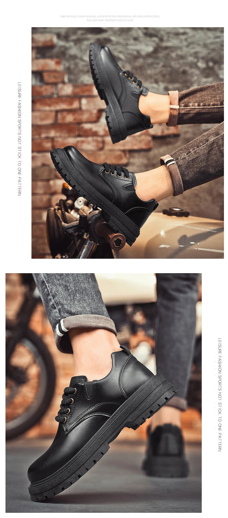 Alta calidad, zapatos informales de cuero para negocios, cómodos zapatos italianos de fondo grueso para hombre, zapatos Oxford antideslizantes para exteriores