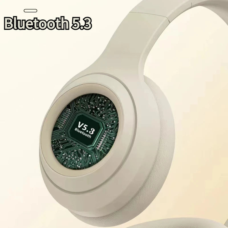 Auriculares Estéreo HIFI Inalámbricos Bluetooth, Auriculares Deportivos para Juegos con Micrófono HD, Compatibles con TF/AUX, Reducción de Ruido