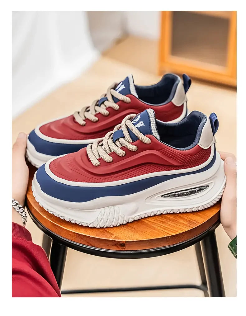 Zapatos Deportivos Casuales para Hombre, Zapatos de Skate con Suela Gruesa a la Moda, Zapatos Modernos y Cómodos para Hombre, Adecuados para Exteriores