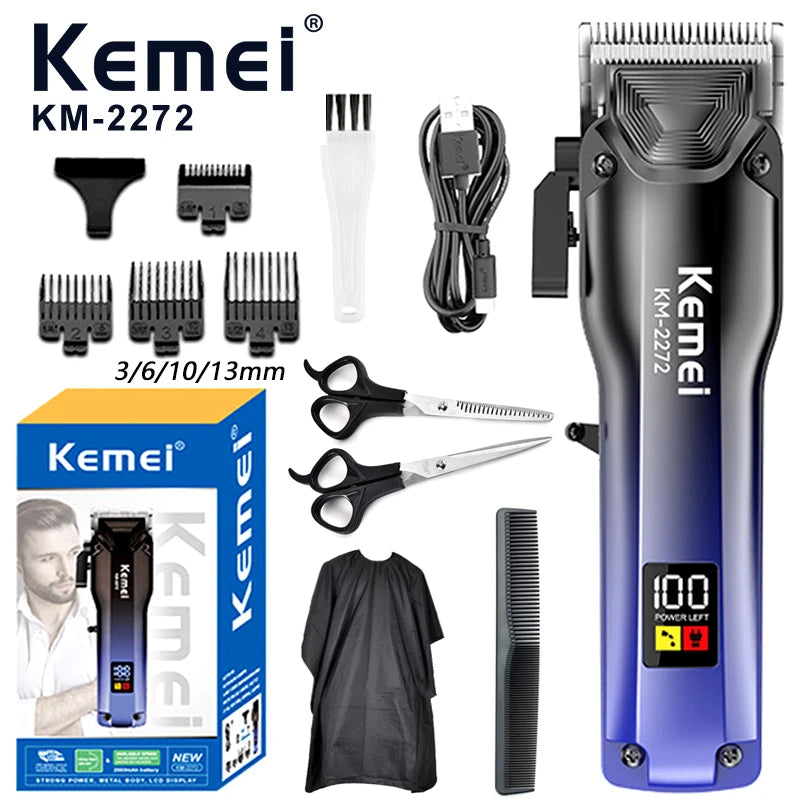 Cortadora de Pelo Kemei KM-2272 con Pantalla LCD