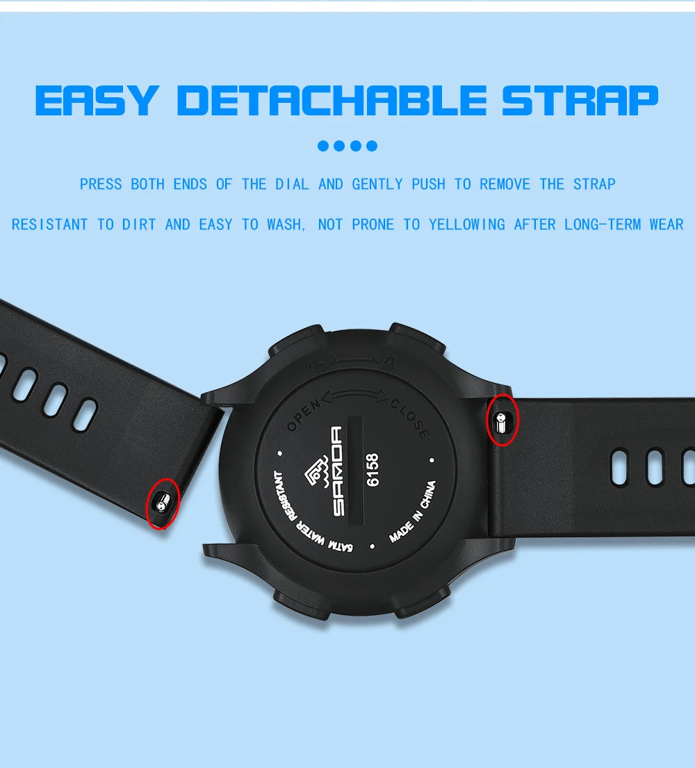 Reloj Digital SANDA 6158 para Niños y Adolescentes, Deportivo Impermeable