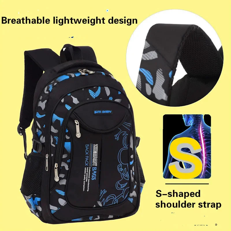 Mochila Ortopédica Impermeable para Niños de Primaria