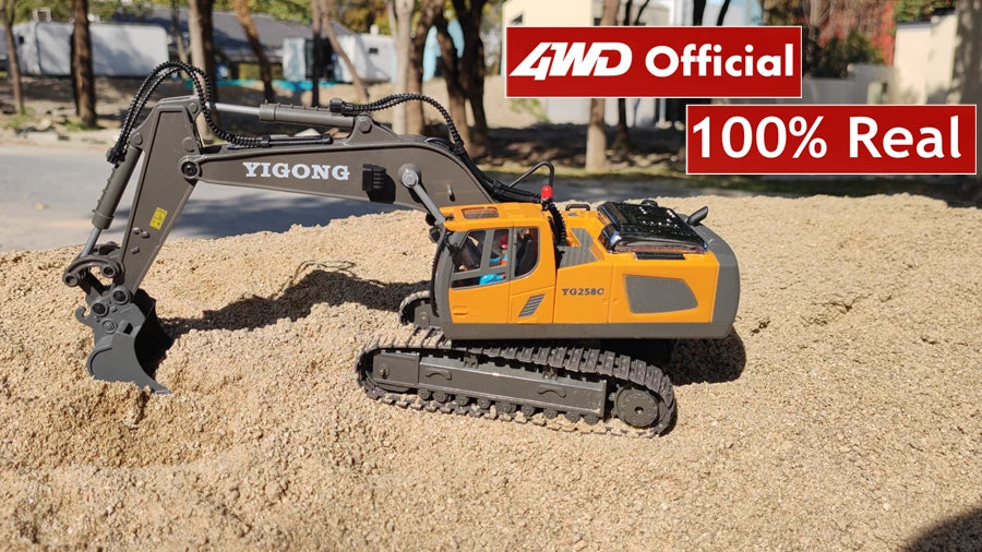 Excavadora, Volquete y Bulldozer RC 4x4 de Aleación, Vehículos de Construcción