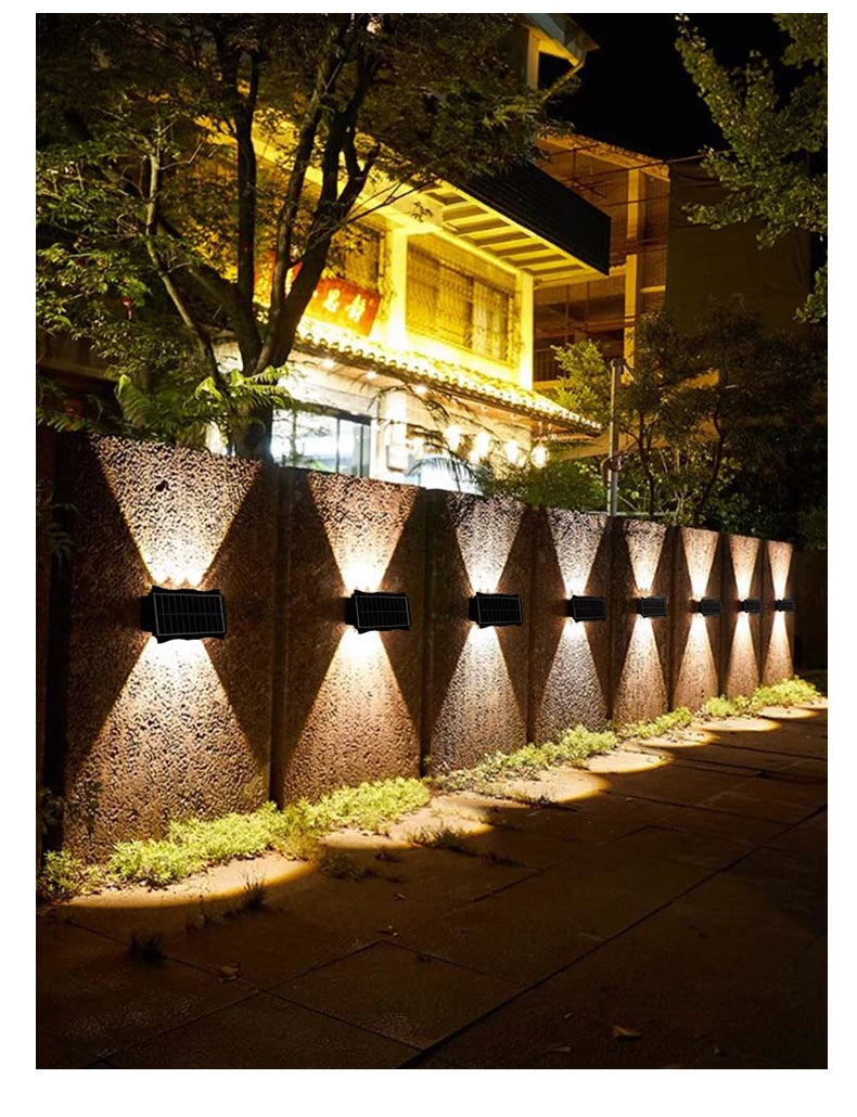 Lámpara Solar LED de Pared para Jardín - Impermeable con RGB