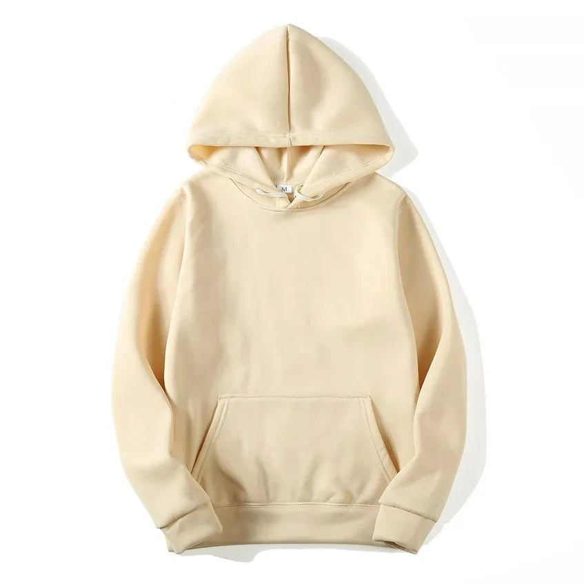 Sudadera con Capucha Casual para Hombre y Mujer, Color Sólido