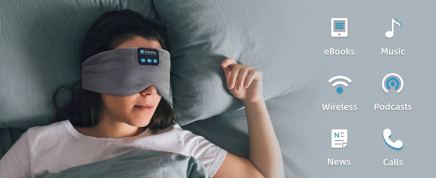 Máscara de Dormir con Auriculares Bluetooth Integrados