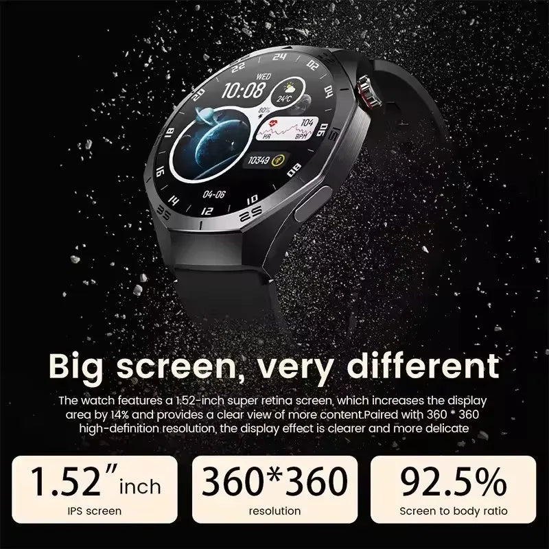 2025 nuevo reloj inteligente para hombres pantalla AMOLED GPS trayectoria de movimiento ritmo cardíaco llamadas Bluetooth SmartWatch impermeable
