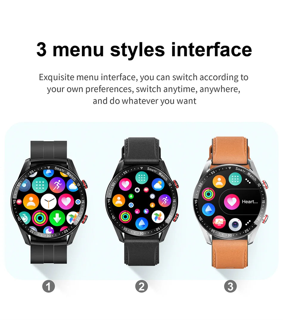 Reloj inteligente deportivo ECG + PPG para hombre, pulsera con llamadas, Bluetooth, láser, presión arterial, resistente al agua + caja