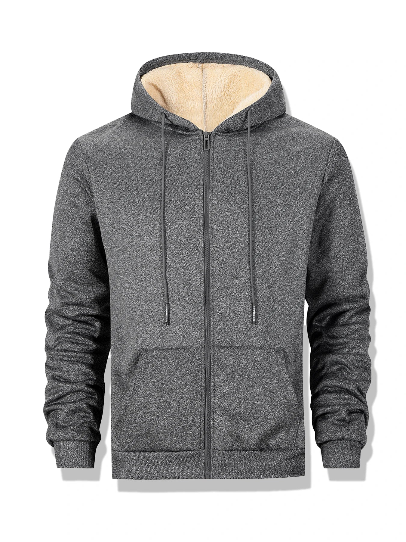 Buzo con Capucha y Cremallera de Vellón para Hombre