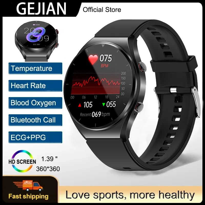GEJIAN Reloj Inteligente ECG HRV IP67