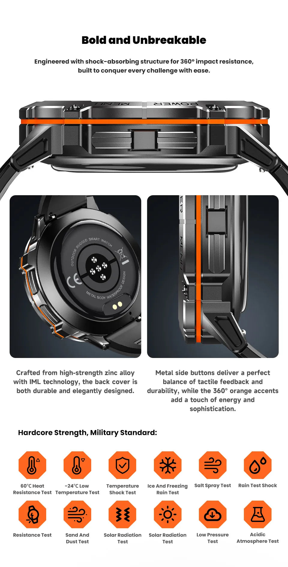 Nuevo reloj inteligente militar T-Rex3 con batería de 1000mAh para hombres, brújula GPS resistente al agua de 10ATM, pantalla AMOLED de 1,73 pulgadas, relojes inteligentes deportivos para llamadas