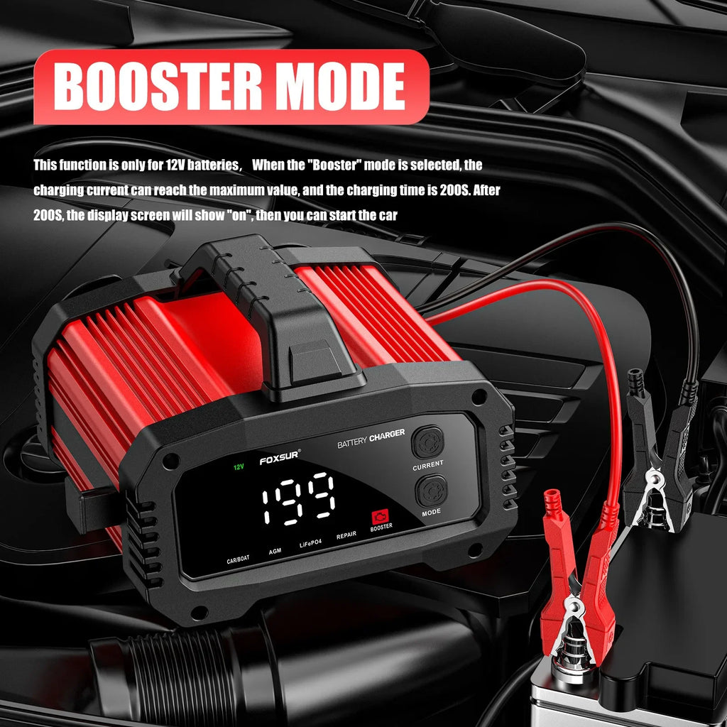 Cargador de Batería Inteligente 25A/15A | 12V-24V | GEL AGM LiFePo4