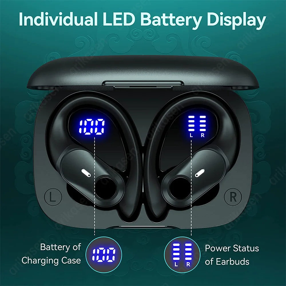 Auriculares Bluetooth 36h Pantalla LED con Gancho