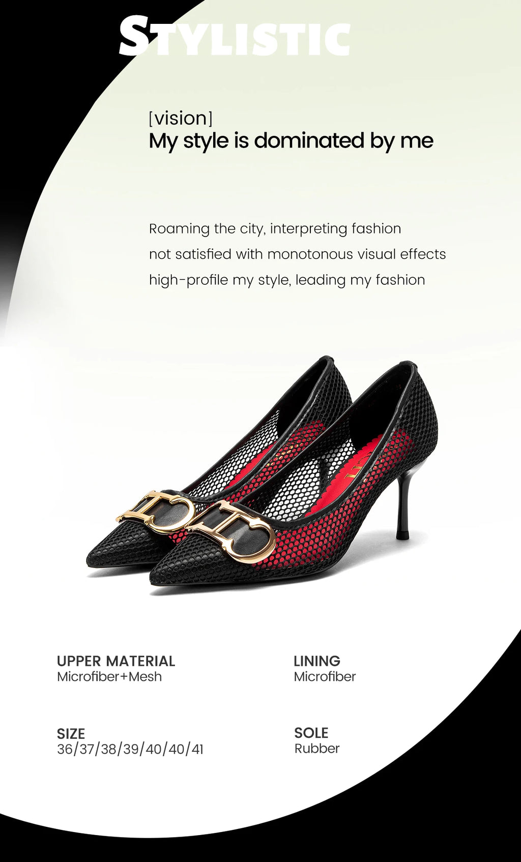 Zapatos de Tacón Alto para Mujer con Punta Estilizada 7 cm