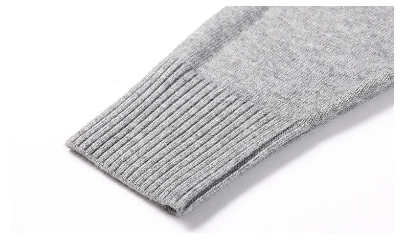 Suéter de Punto con Cuello en V para Hombre – Otoño Invierno
