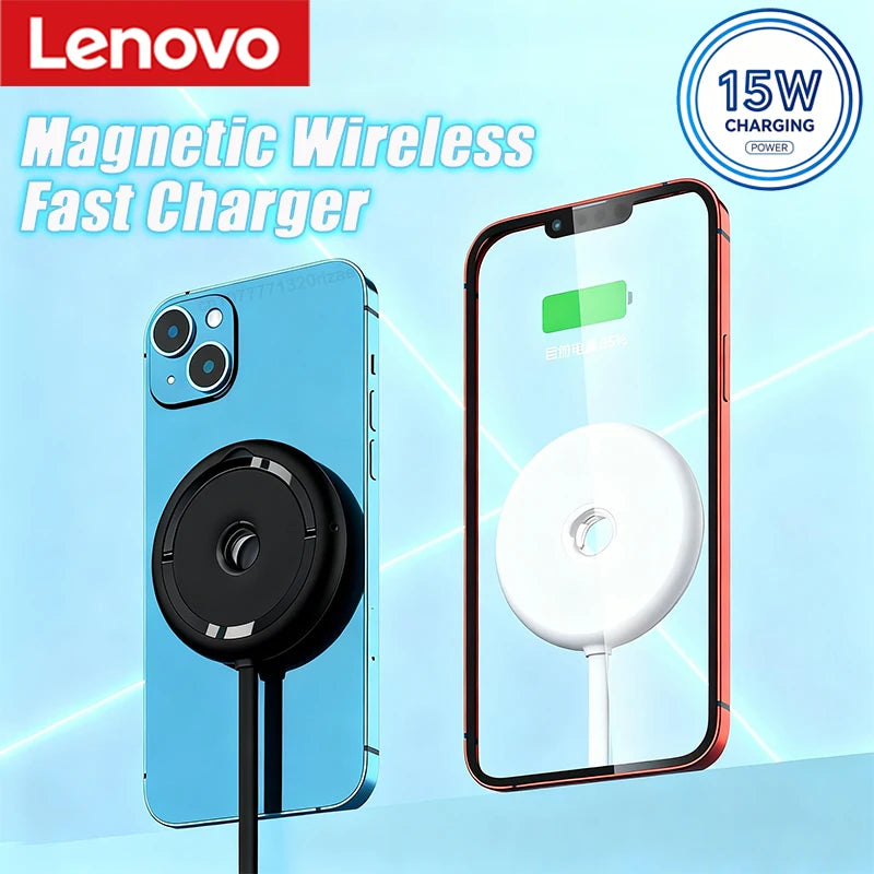 Cargador Inalámbrico Magnético Lenovo 15W con Soporte Plegable