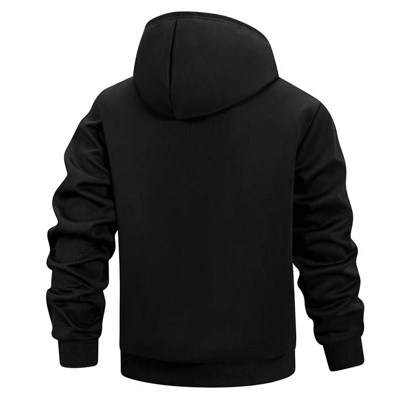 Chaqueta de Invierno con Forro Sherpa y Capucha para Hombre