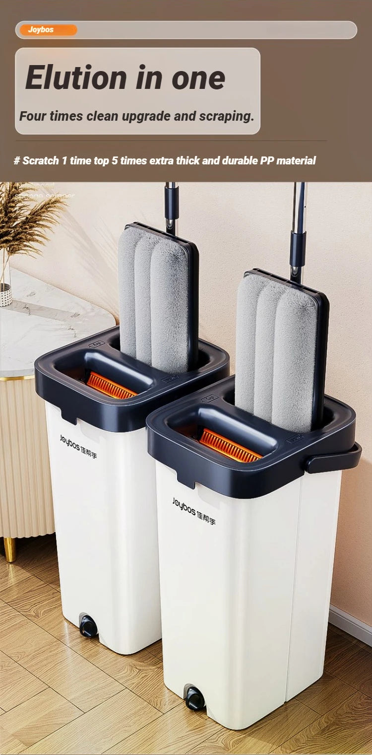 Fregona giratoria JOYBOS con cubo y cabezal de microfibra de 33 cm