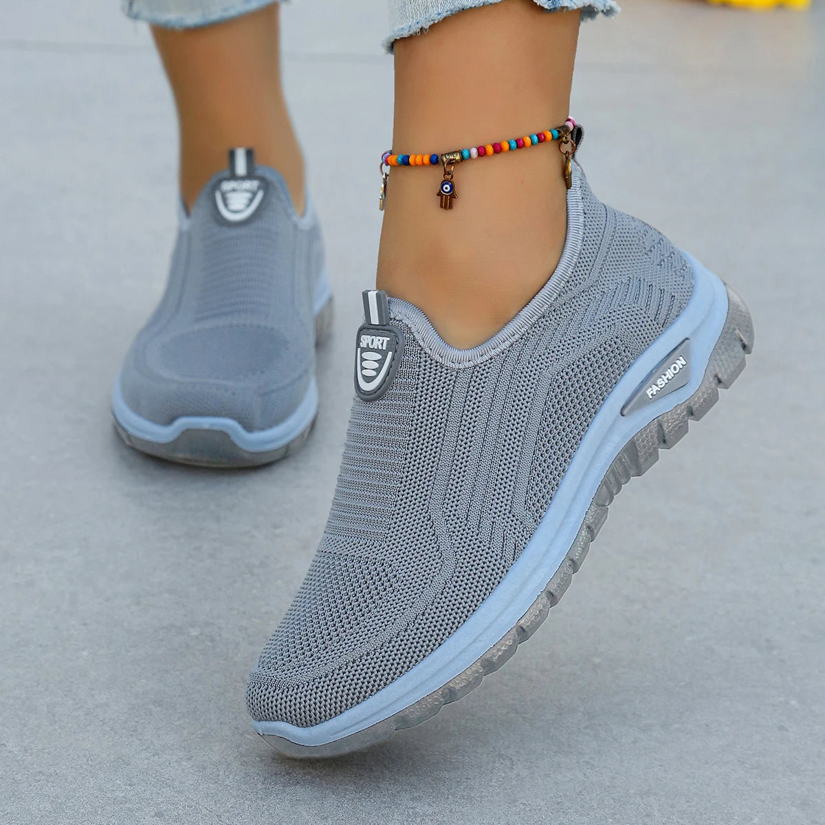 Zapatillas de Mujer Sin Cordones Tejido Transpirable