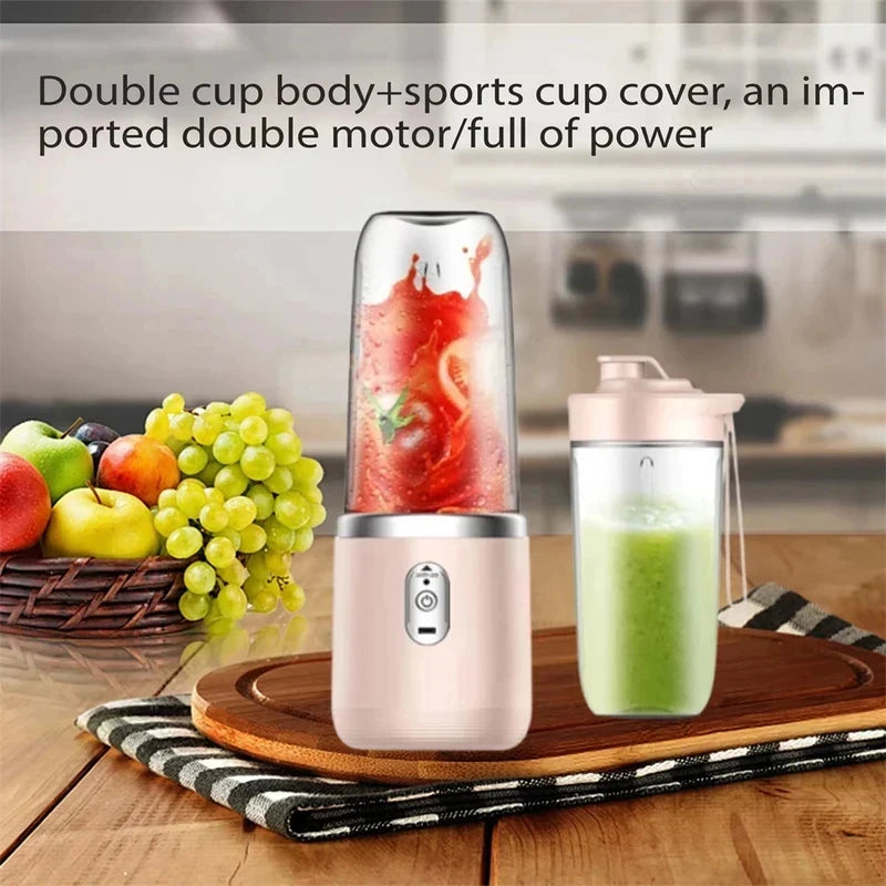 Licuadora Portátil Eléctrica 6 Cuchillas | 400ml - Jugos y Smoothies