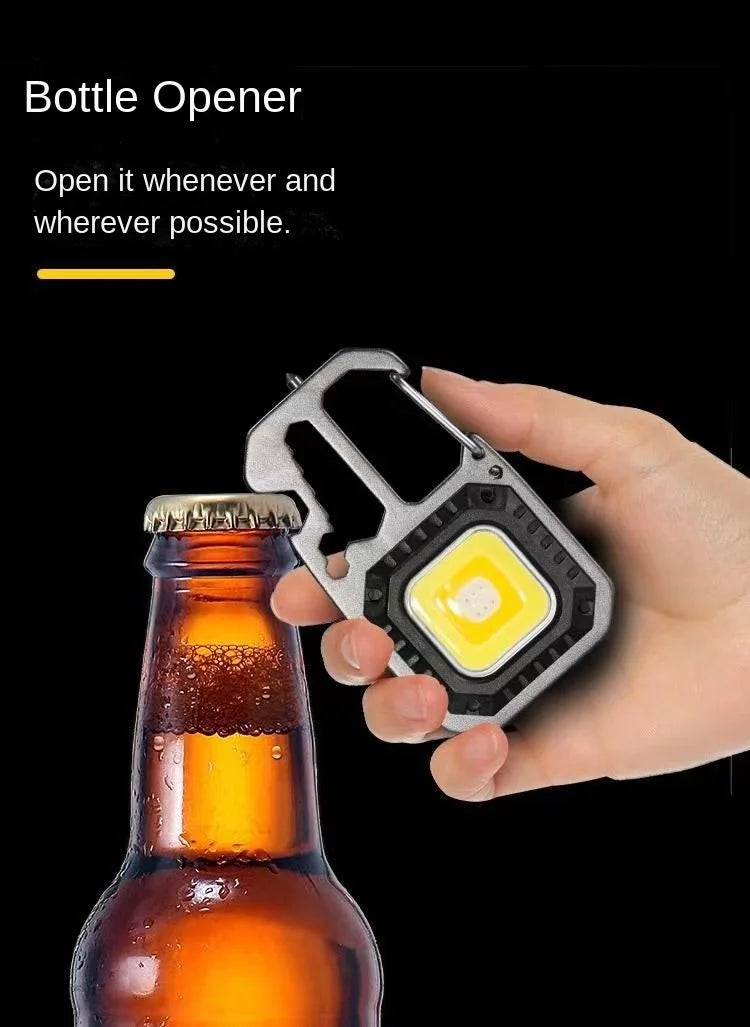 Mini Linterna LED 1500LM Recargable USB Llavero Soporte Magnético