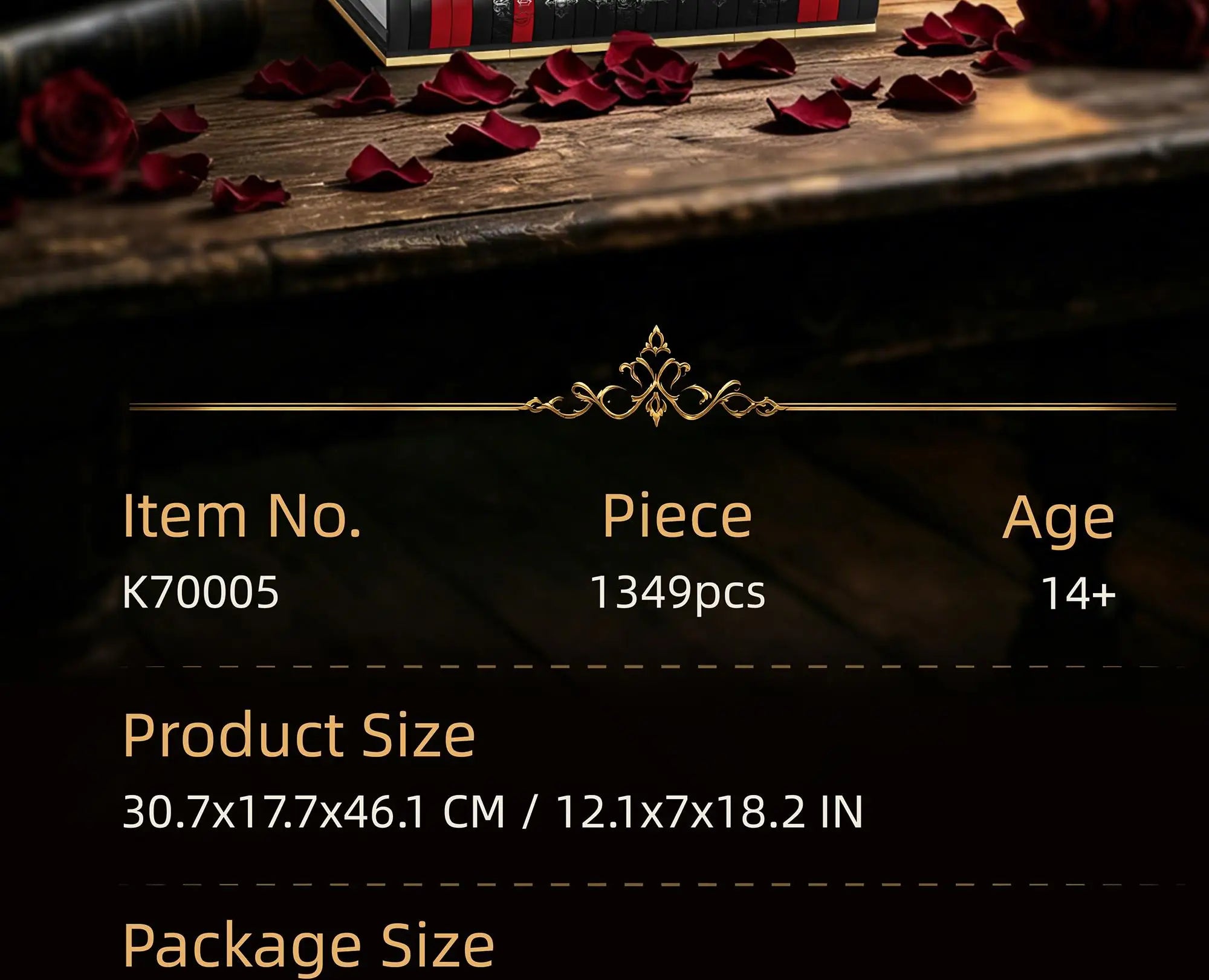 K70005 Juguetes de ensamblaje modelo Gothic Rose Cross, juguetes de bloques de construcción MOC, adorno de escritorio, juguetes educativos, regalo de cumpleaños para adultos