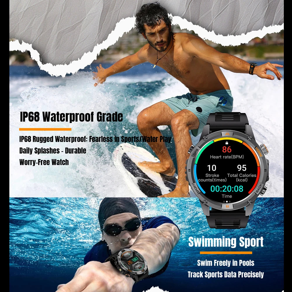 Reloj Inteligente Deportivo GPS Natación 3ATM