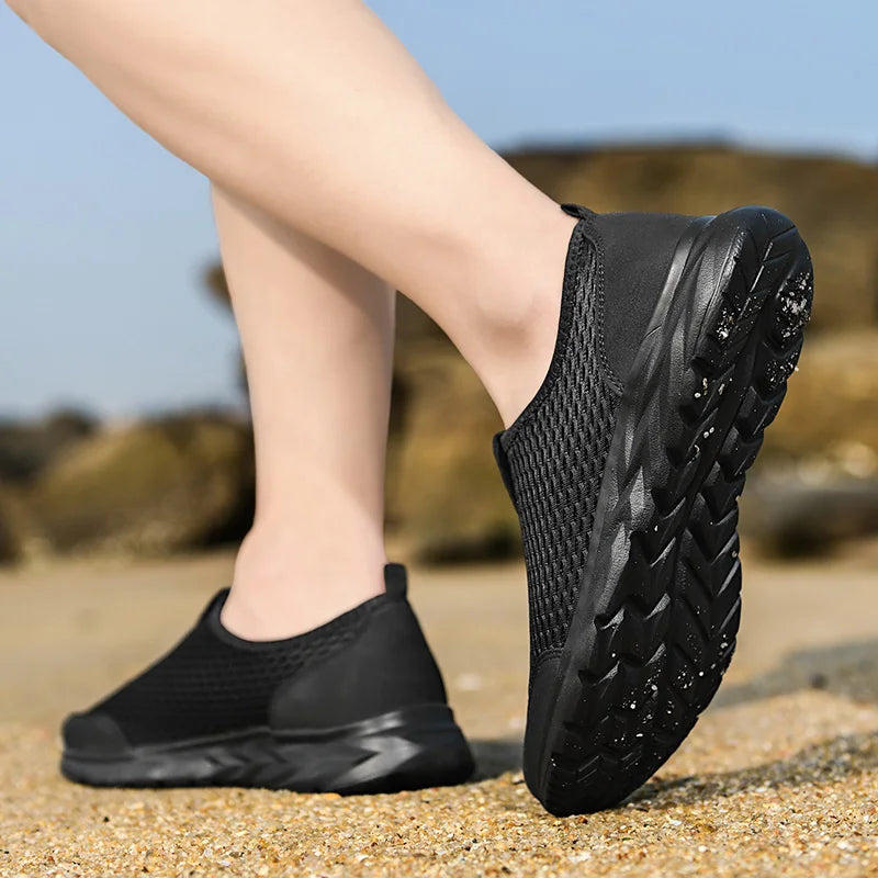 Zapatillas de deporte para hombre, zapatos informales transpirables para hombre, mocasines antideslizantes para exteriores para caminar, tenis ligeros a la moda para hombre, envío gratis