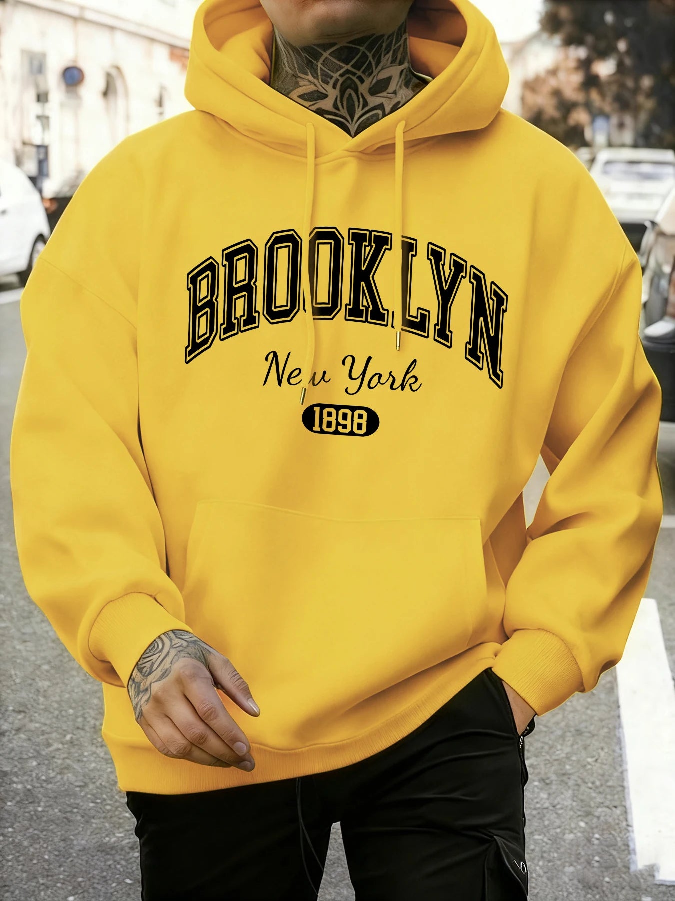 Sudadera Brooklyn New York para Hombre, Holgada, Vintage