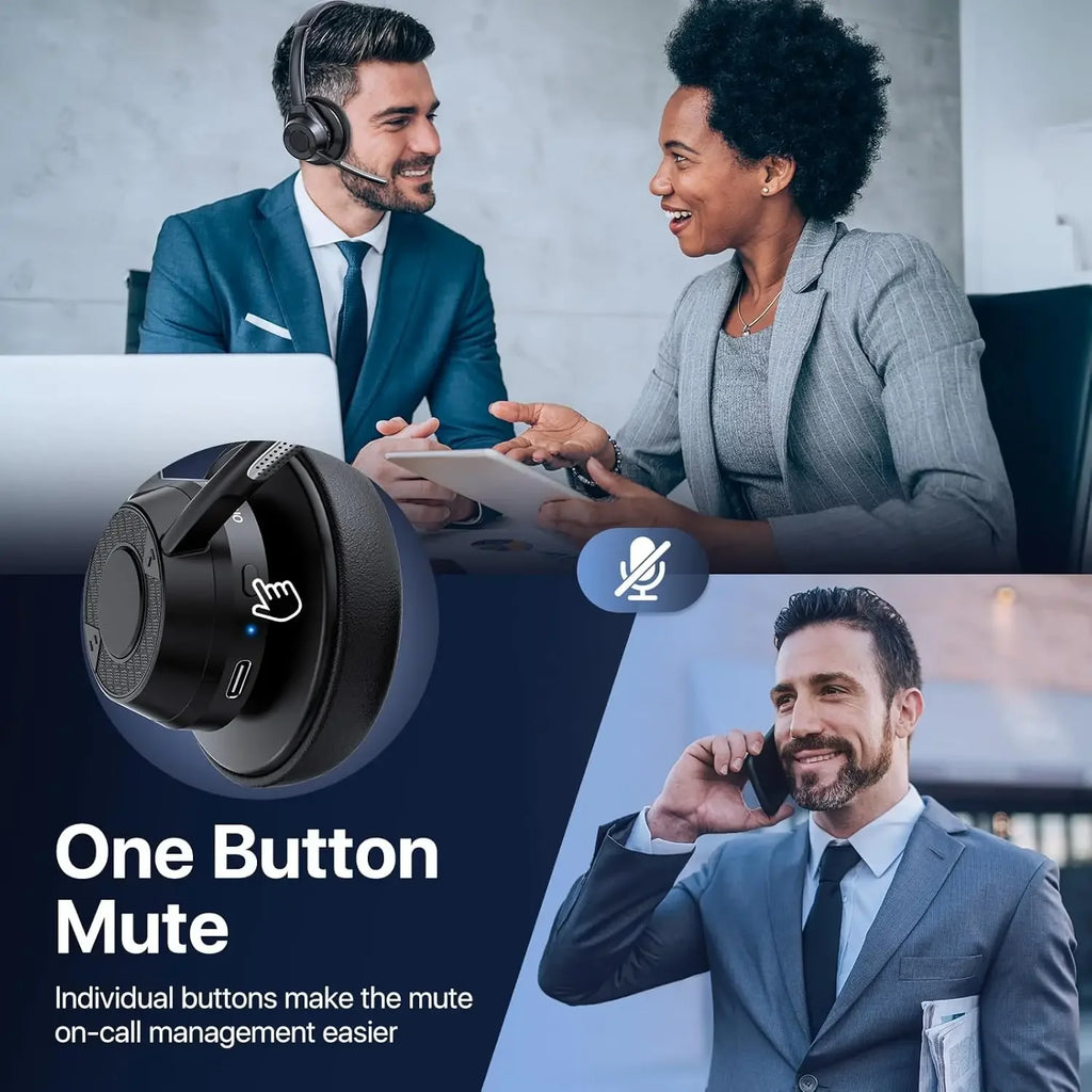 Auriculares Bluetooth 5.4 con Micrófono ENC y Conexión Multipunto