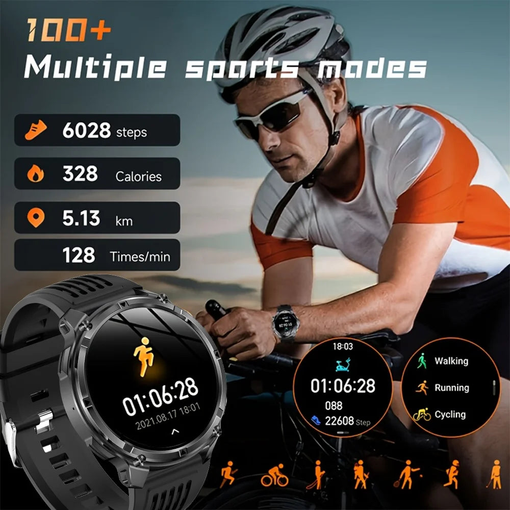 Reloj Inteligente HT33 con Linterna LED, Batería 1100mAh y Llamadas Bluetooth