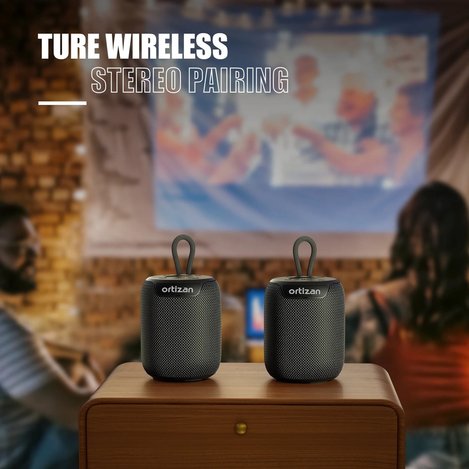 Ortizan Altavoz Bluetooth Portátil 15W IPX7 TF/AUX