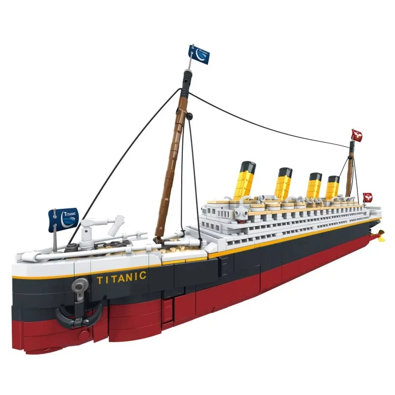 1507 Uds nuevo juego de bloques de construcción de modelo creativo Titanic a gran escala, desafío para adultos enorme modelo de barco de crucero Titanic juguetes de construcción