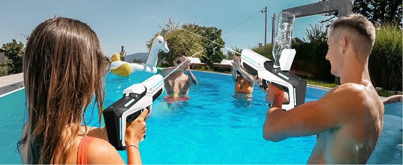 Pistolas de Agua Eléctricas Totalmente Automáticas para Adultos, Potentes, de Gran Capacidad, Juguete de Verano para Juegos al Aire Libre