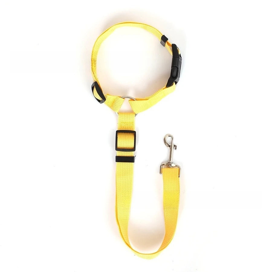 Cinturón de Seguridad para Mascotas con Arnés Ajustable de Nailon