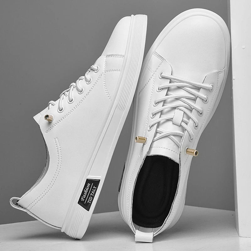 Zapatos casuales, zapatos deportivos de piel de vaca, zapatos planos, zapatos casuales clásicos para hombres, nuevos estilos de primavera y otoño, zapatos casuales de moda