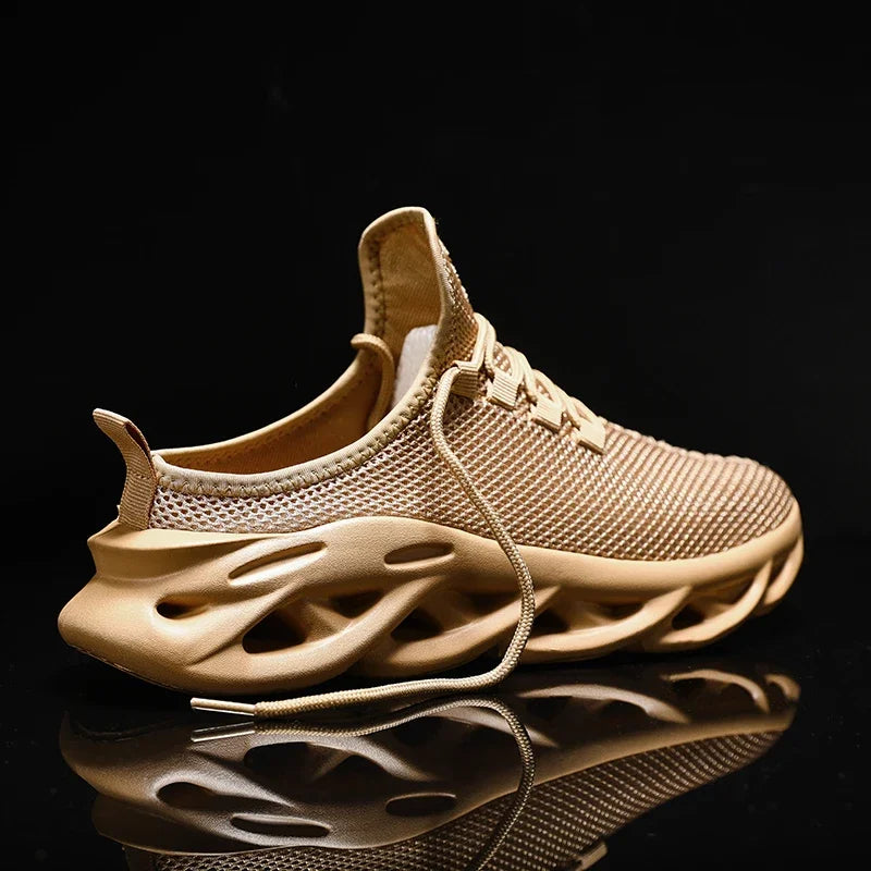 YRZL medias zapatillas de deporte para hombre, zapatos casuales de moda, zapatillas deportivas ligeras de punto transpirable para exteriores, zapatillas para caminar con amortiguación