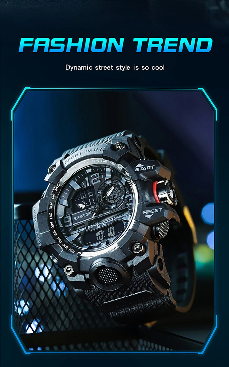 Reloj Digital LED Deportivo SANDA Multifunción para Hombre