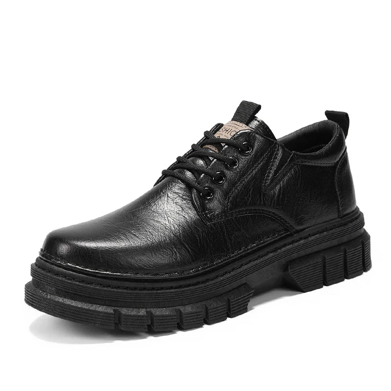 Zapatos informales para hombre, calzado cómodo para trabajo hecho a mano en las cuatro estaciones, zapatos de trabajo al aire libre, moda Joker, zapatos de marea juvenil, zapatos de cuero para fiesta de negocios
