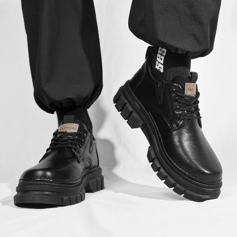 Zapatos informales para hombre, calzado cómodo para trabajo hecho a mano en las cuatro estaciones, zapatos de trabajo al aire libre, moda Joker, zapatos de marea juvenil, zapatos de cuero para fiesta de negocios