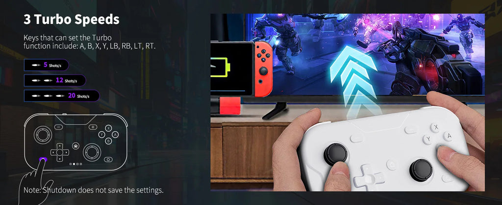 AceGamer-controlador de juego de bolsillo, Joysticks Hall portátiles, mando Bluetooth de 1000Hz para Switch/Switch2/Android/iOS/PC/Steamdeck