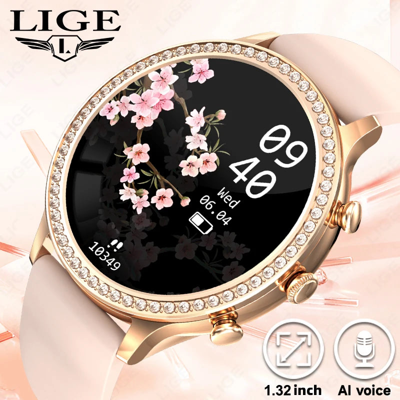 Reloj Inteligente para Mujer con Monitor Cardíaco Bluetooth