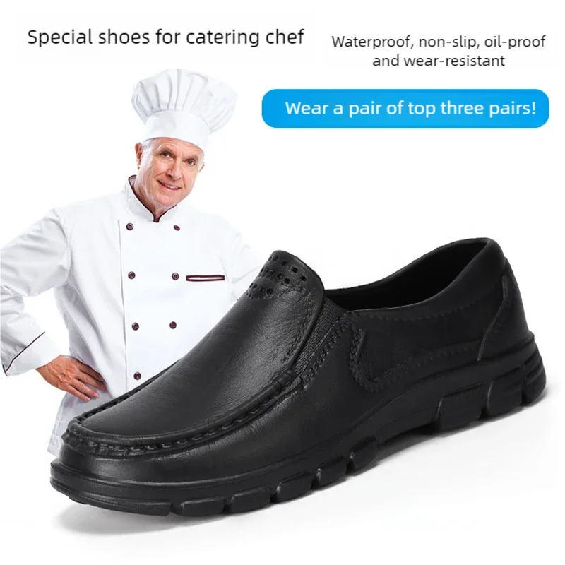 Zapatos de Chef Antideslizantes para Hombre — Suela EVA, Resistentes al Aceite