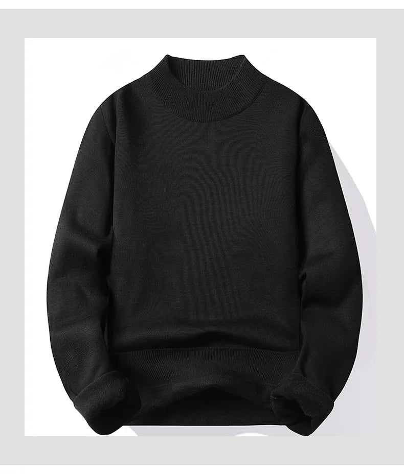 Jersey para hombre, suéter suave, camisas de terciopelo de invierno, ropa de marca, blusa fría cálida de lana tejida, camisas inferiores ajustadas