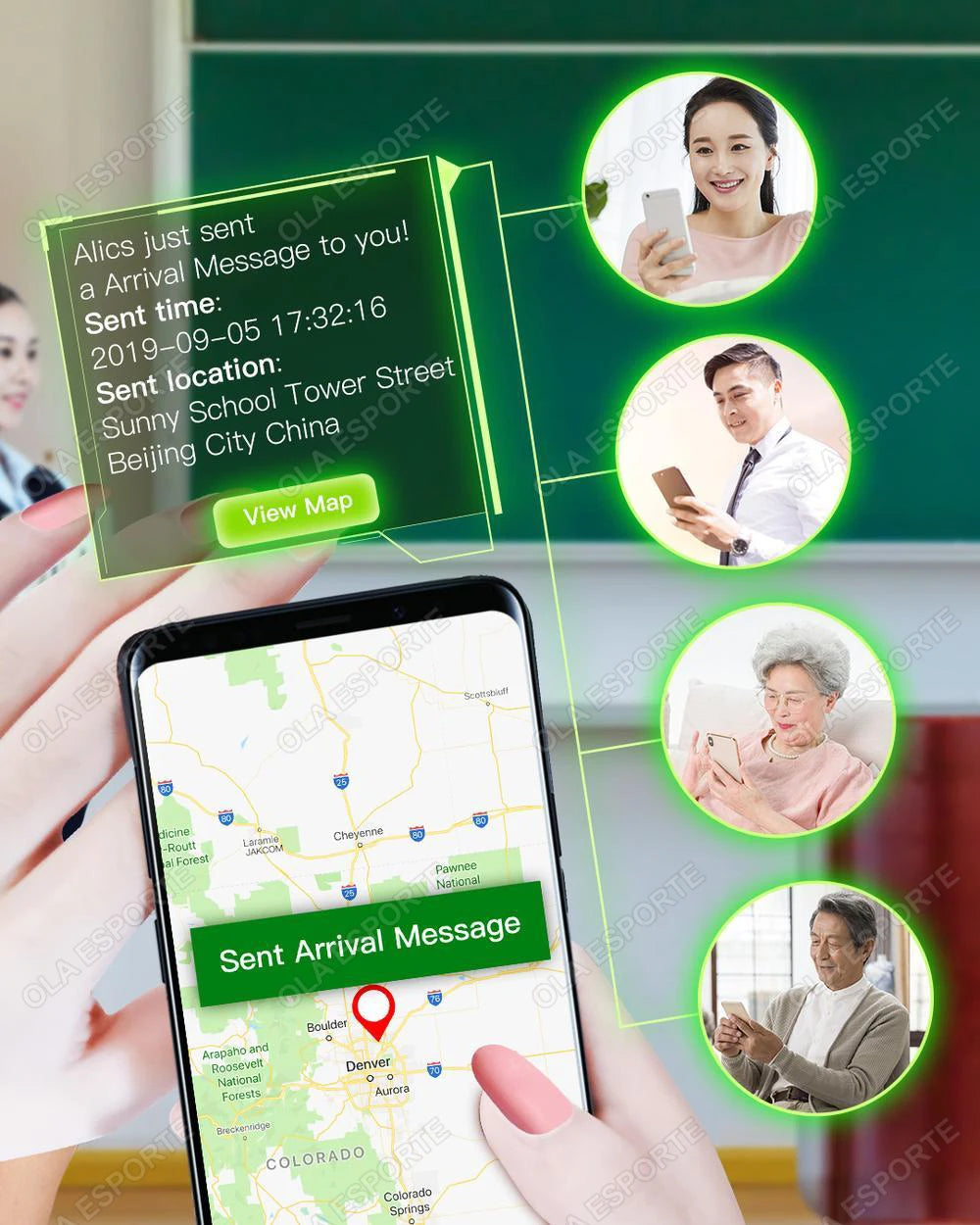 Chip de Uñas Inteligente NFC Rastreador GPS SOS