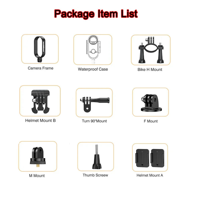 Kit de accesorios para cámara H88 con soporte y estuche impermeable