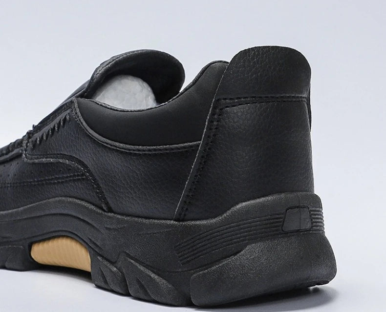 Nuevos zapatos informales para hombre de primavera y otoño, zapatos británicos para papá de mediana edad, zapatos de cuero de negocios a la moda
