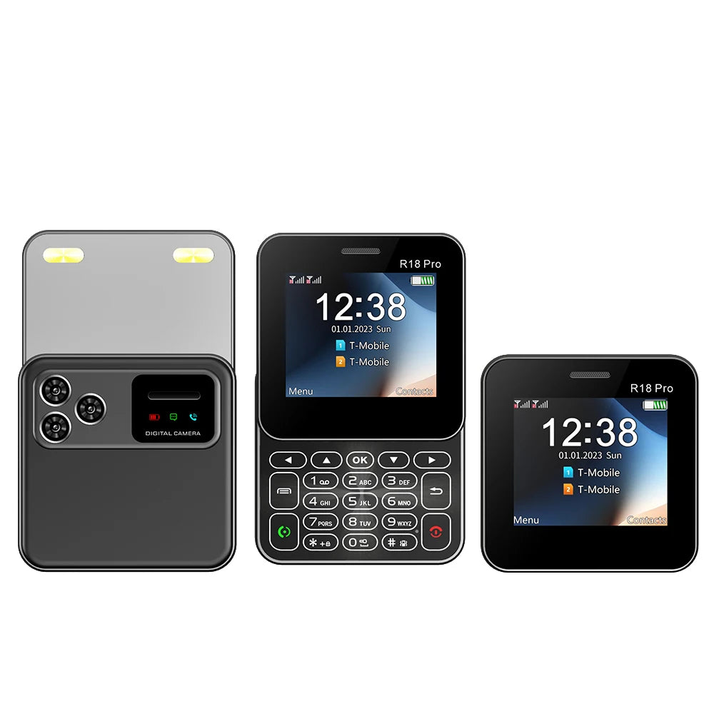 SERVO R18 Pro — Teléfono Básico Giratorio Doble SIM, Radio FM y Linterna