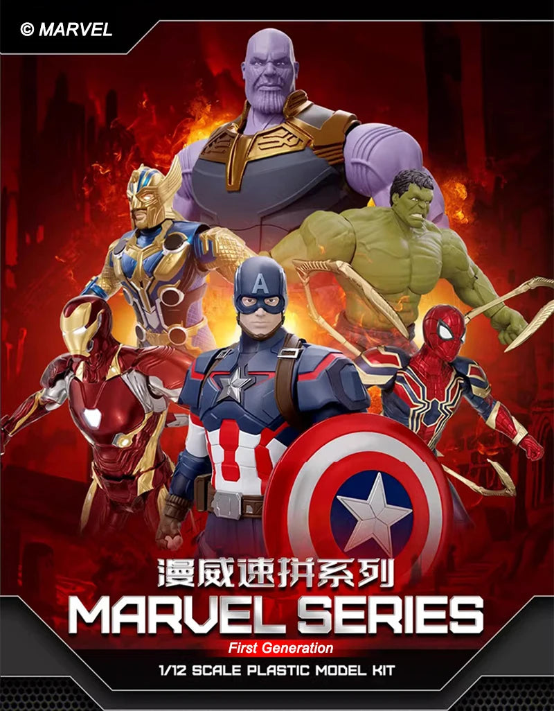 Figuras originales de Fondjoy Marve, Hulk, Thanos, Capitán América, Spider-Man, Thor, Iron Man, juguetes geniales para niños, modelos personalizados, muñecas, regalos para niños