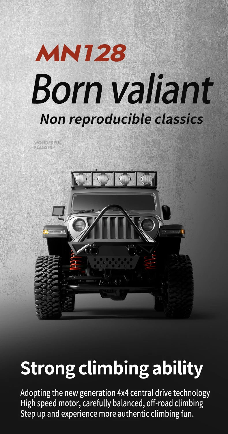 Buggy RC Crawler 4x4, Escala Completa con Luces LED